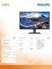 Philips Monitor 42.51 cali 439P1 VA 4K HDMIx3 DP USB-C HAS